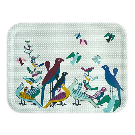 Images D'Orient Rectangular Tray Birds Of Paradise 46 x 34 cm TRA-463403