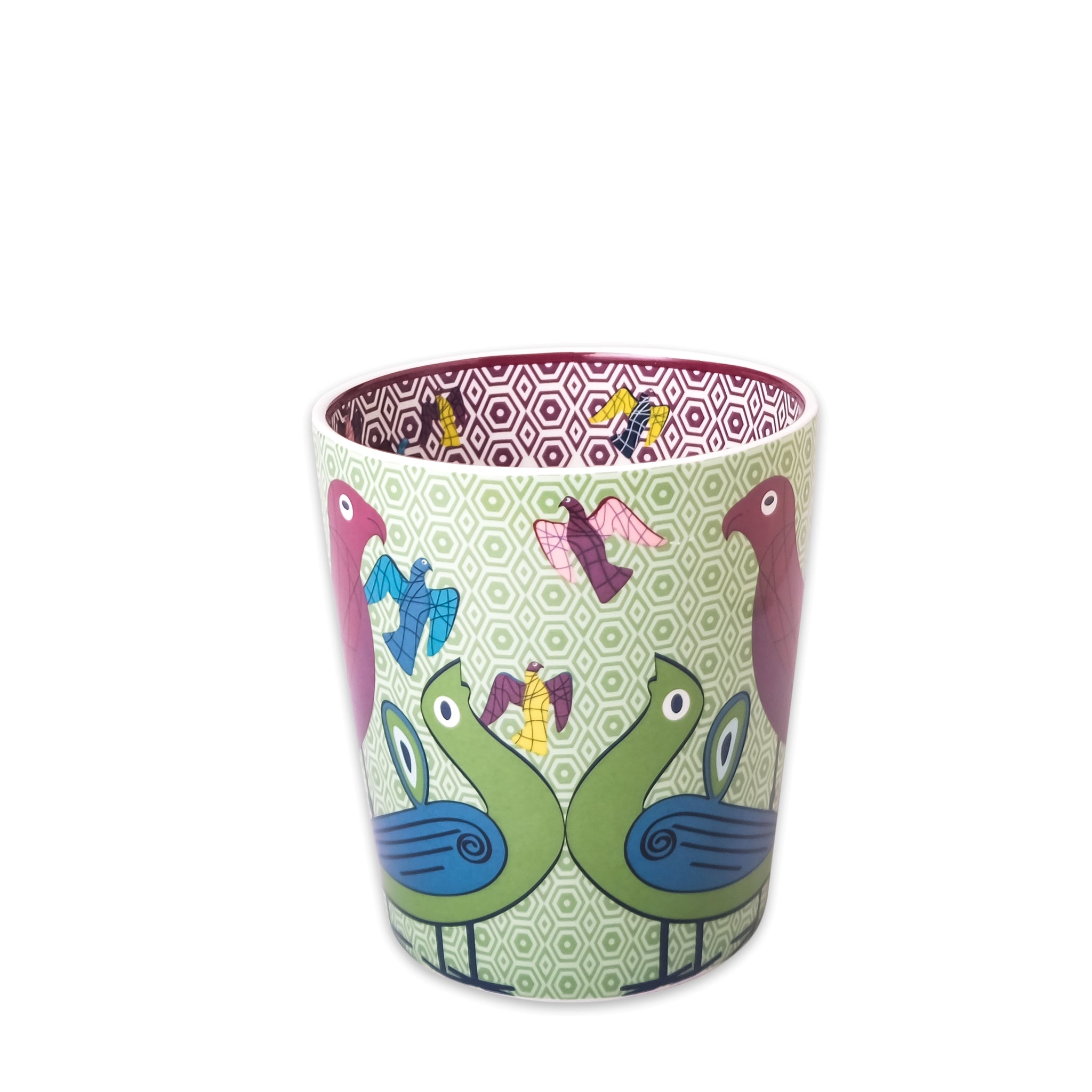 Images D'Orient Small Vase Birds Of Paradise Porcelain VAS-130021