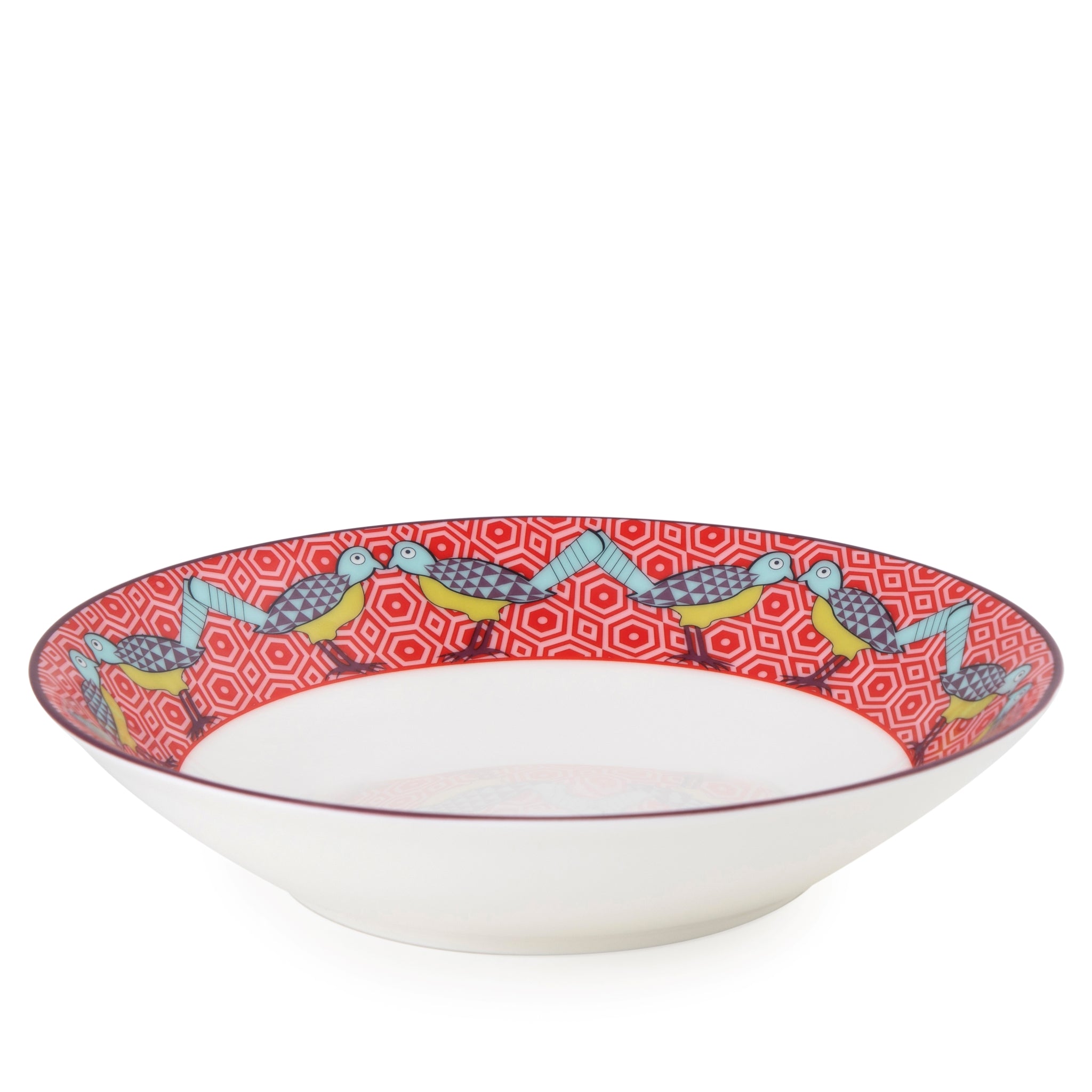 Images D'Orient Soup Plate Birds Of Paradise 20.5 cm Set of 4 Perspective POR-311204 2