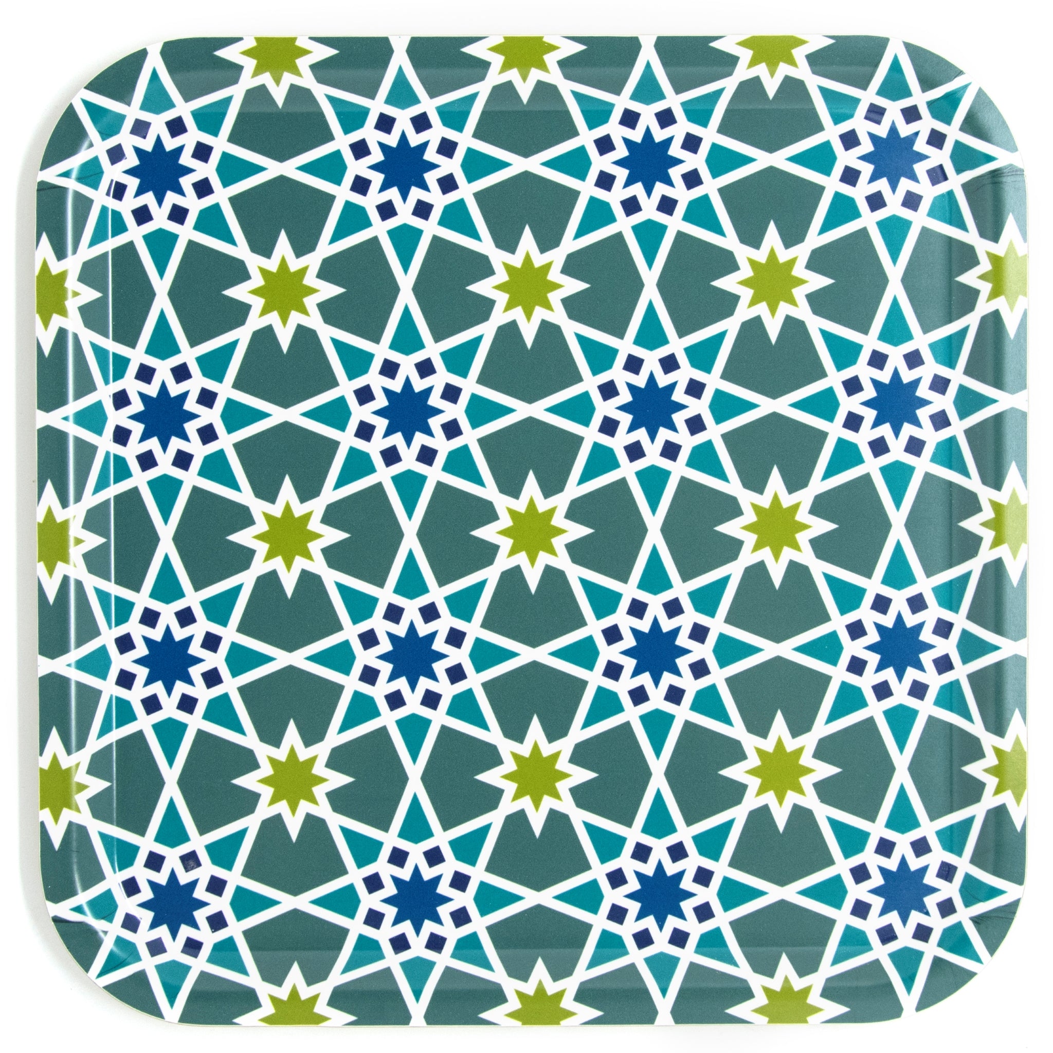 Images D'Orient Square Tray Kaokab Green 32 cm TRA-320071