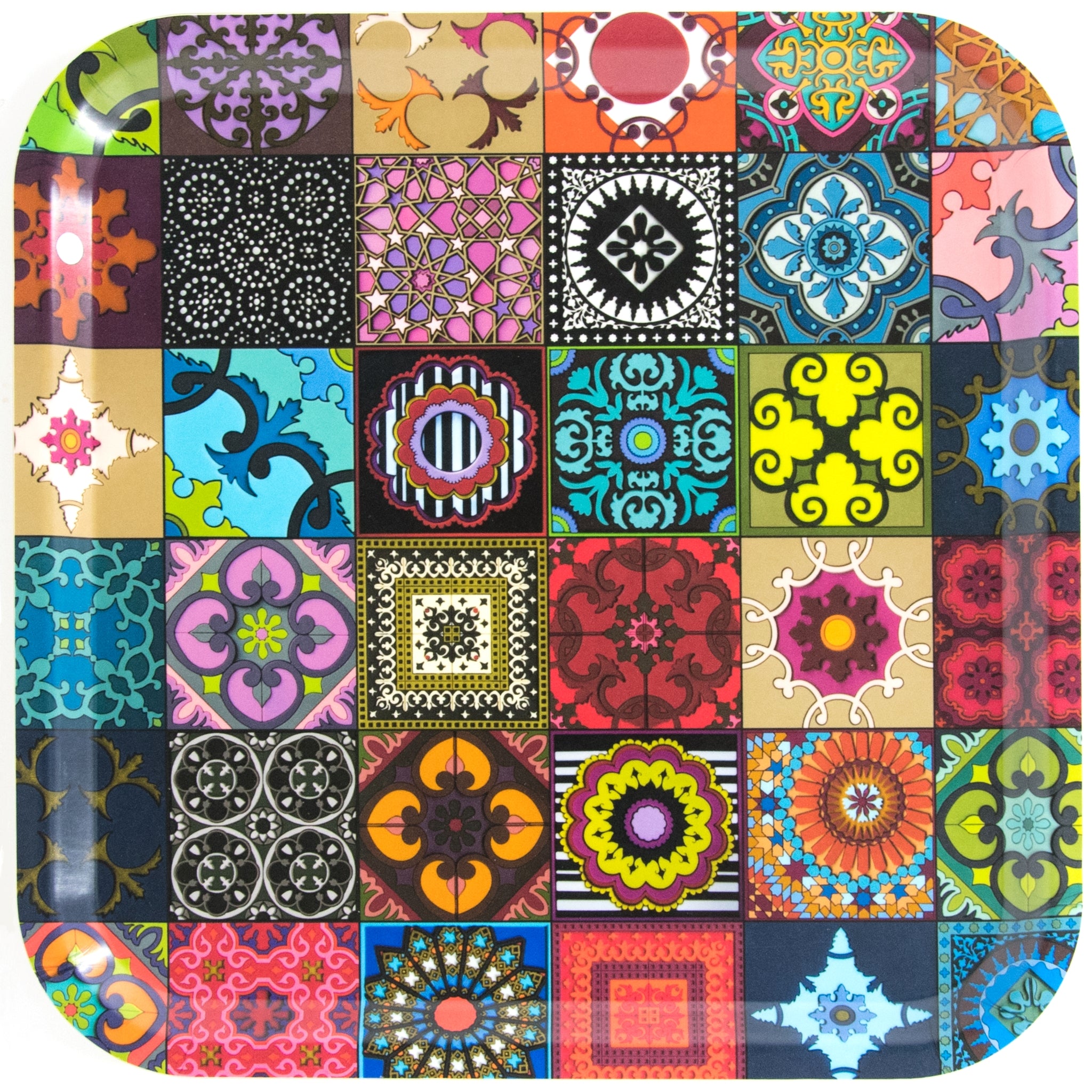 Images D'Orient Square Tray Patchwork 32 cm TRA-320101