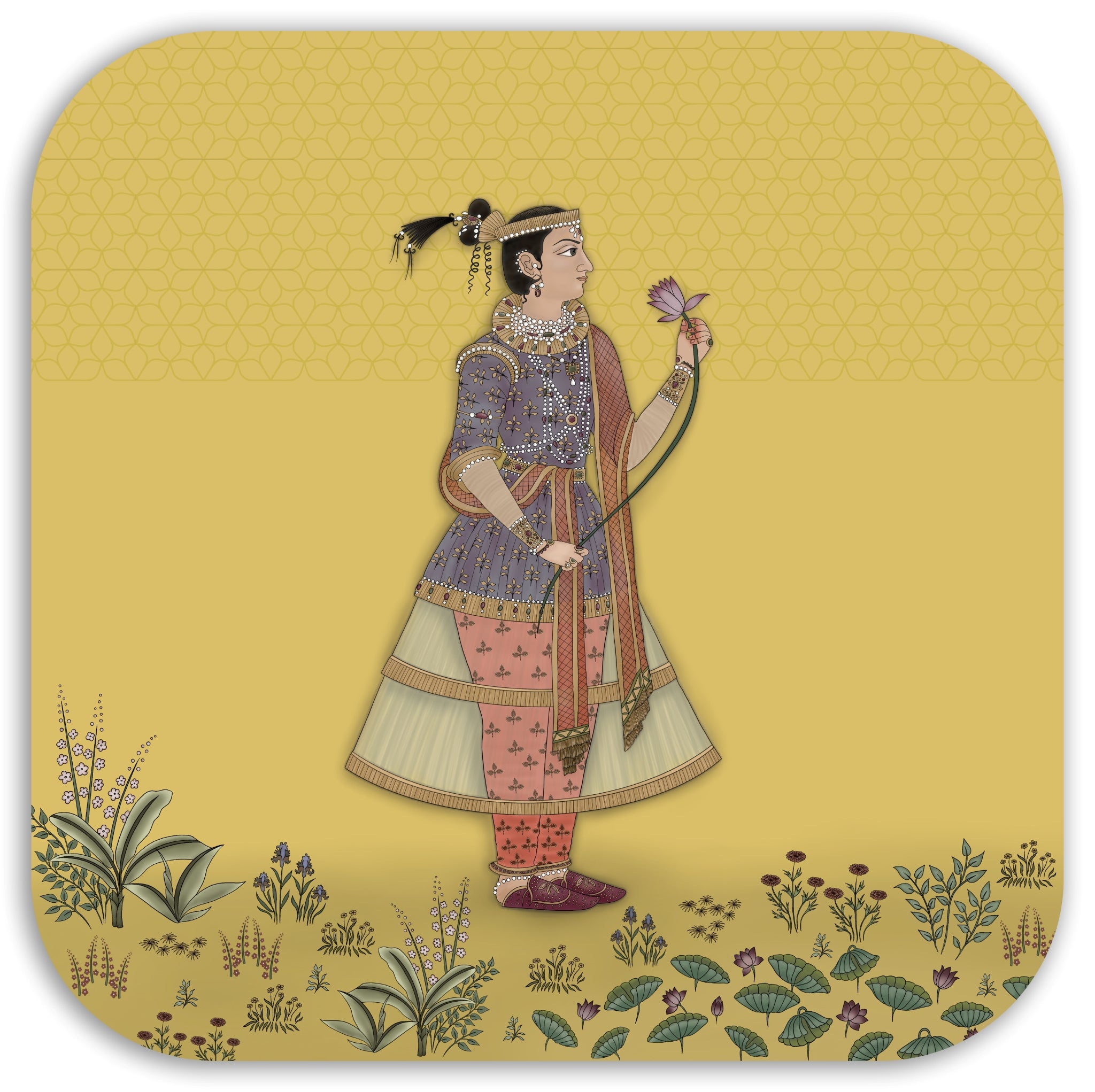 Images D'Orient Square Tray Sejjadeh Jangala 32 cm TRA-320161