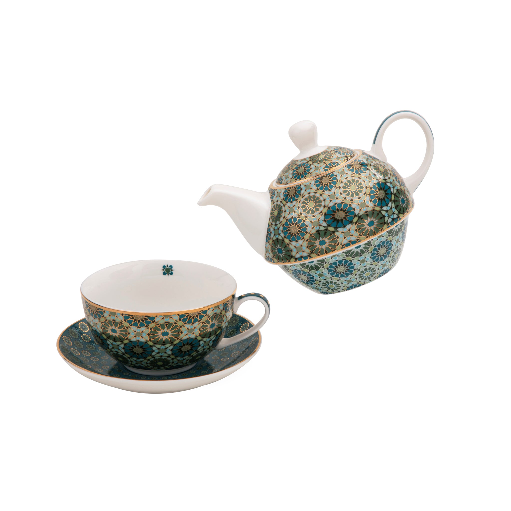 Images D'Orient Tea for One with Infuser Andalusia Porcelain Perspective POR-321411