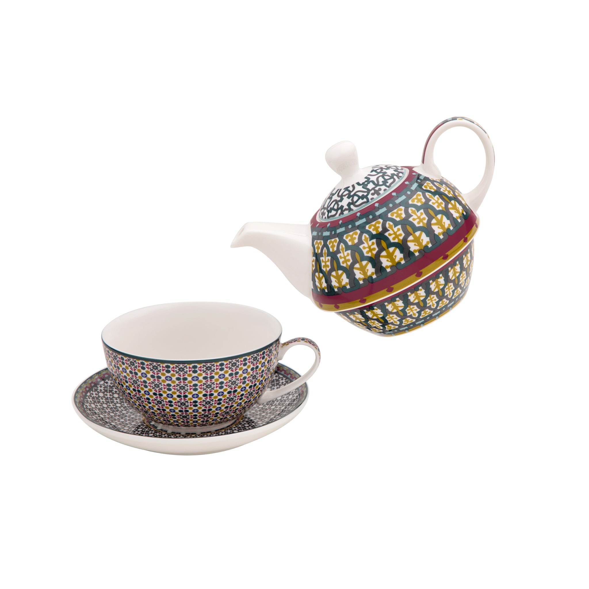 Images D'Orient Tea for One with Infuser Vagabonde Porcelain Perspective POR-321431