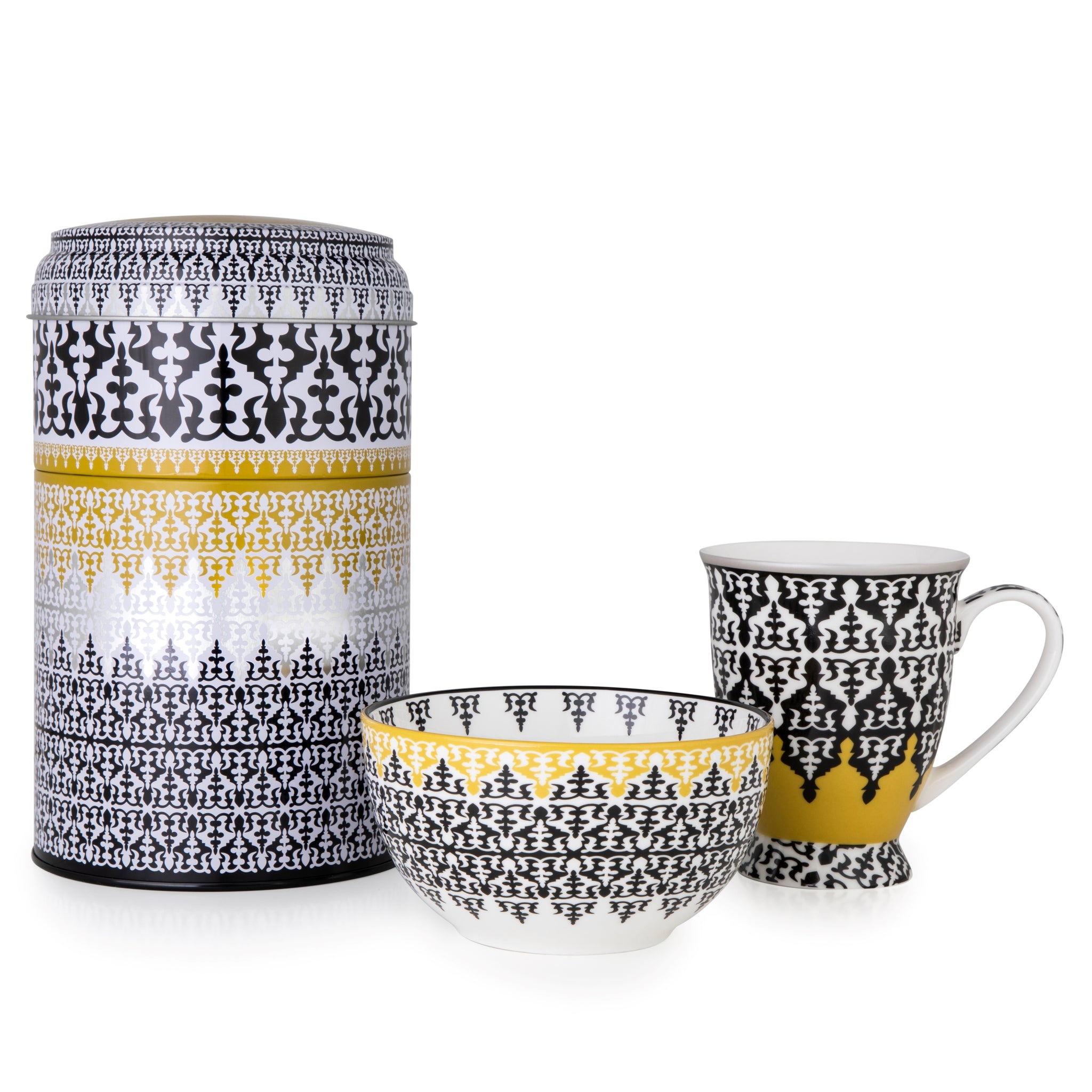 Images D'Orient Tin Box with Royal MUG Bowl Safra POR-232072