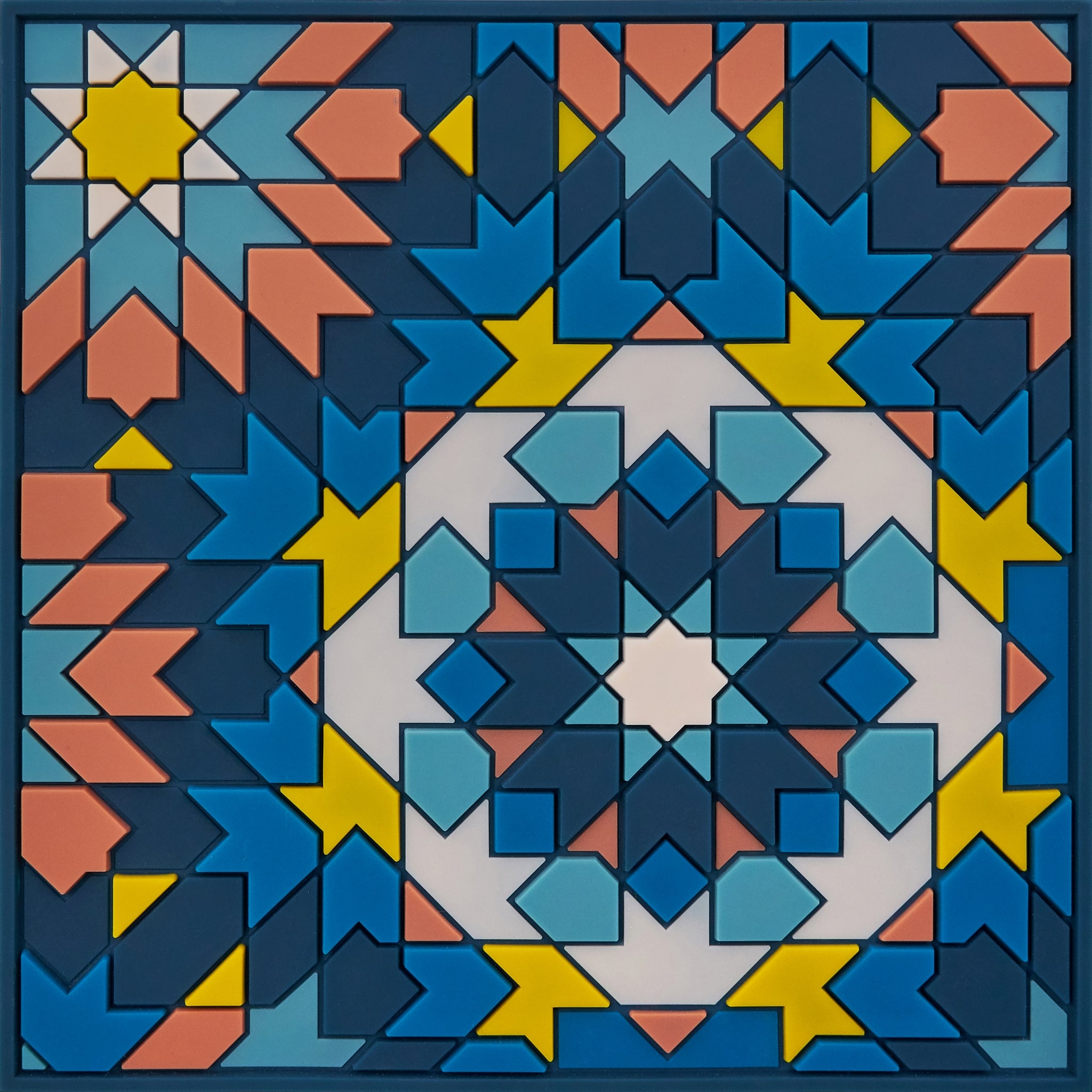 Images D'Orient Trivet Beryte Teal Silicone 18x18cm 7x7inches TSE-180351