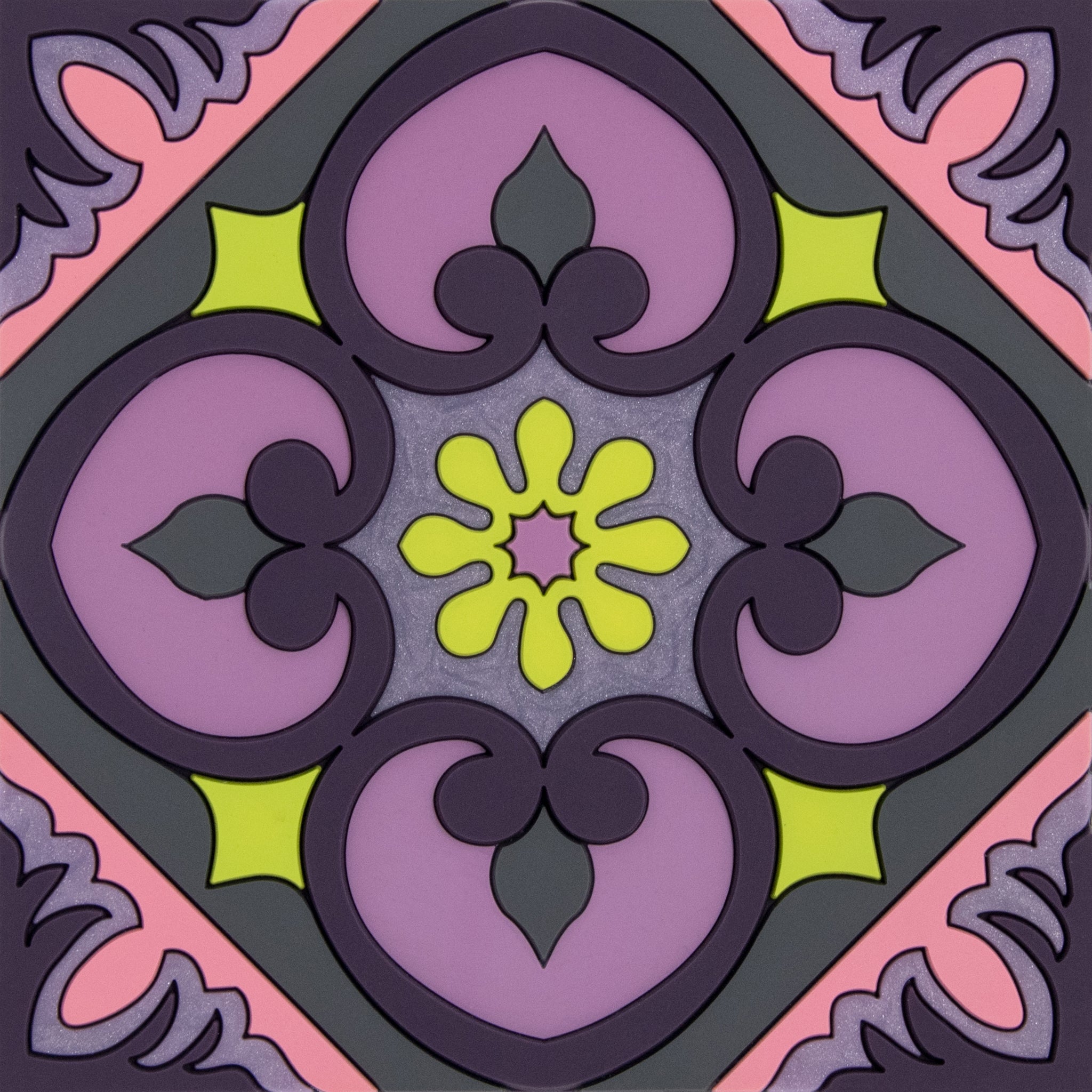 Images D'Orient Trivet Sejjadeh Orchid Silicone 18x18cm 7x7inches TSE-182071