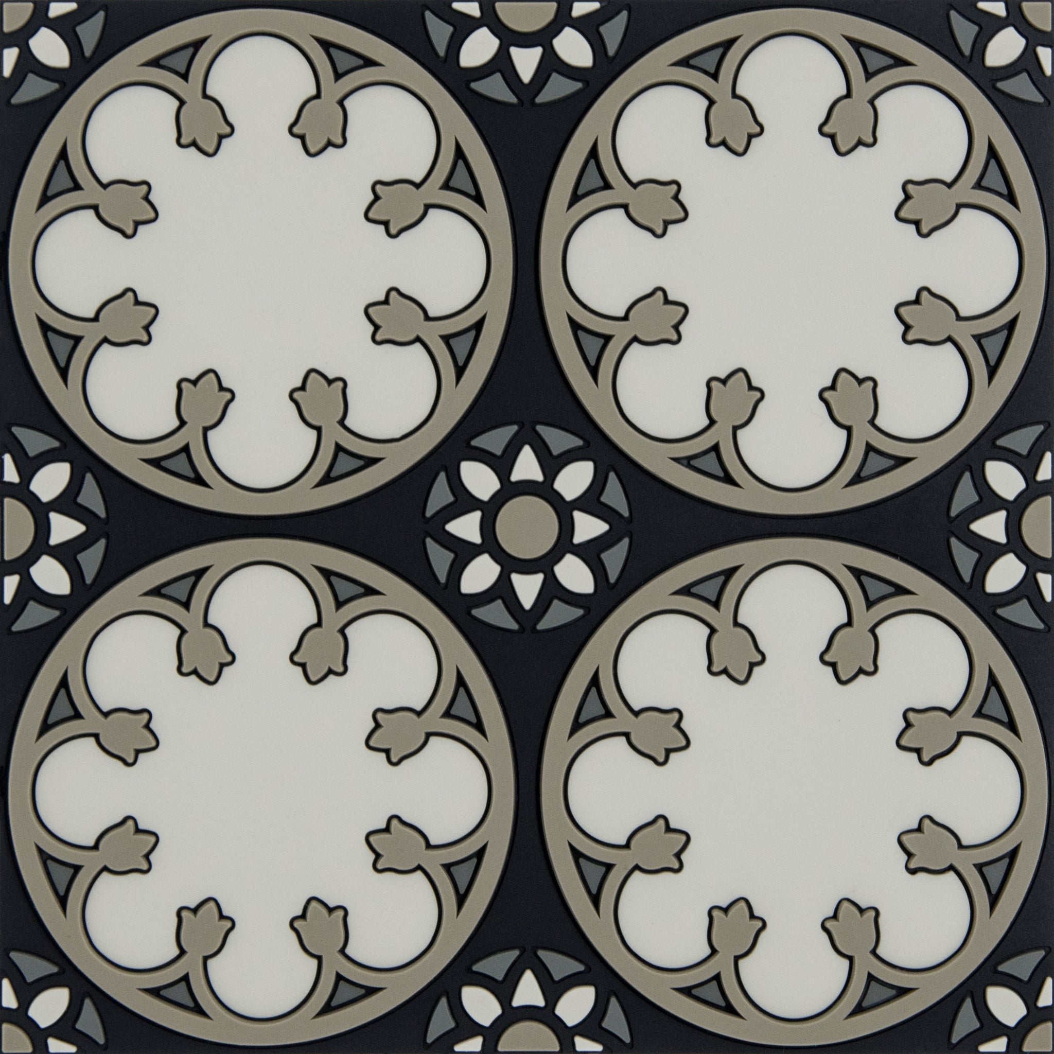 Images D'Orient Trivet Sejjadeh Rosace Silicone 18x18cm 7x7inches TSE-180151