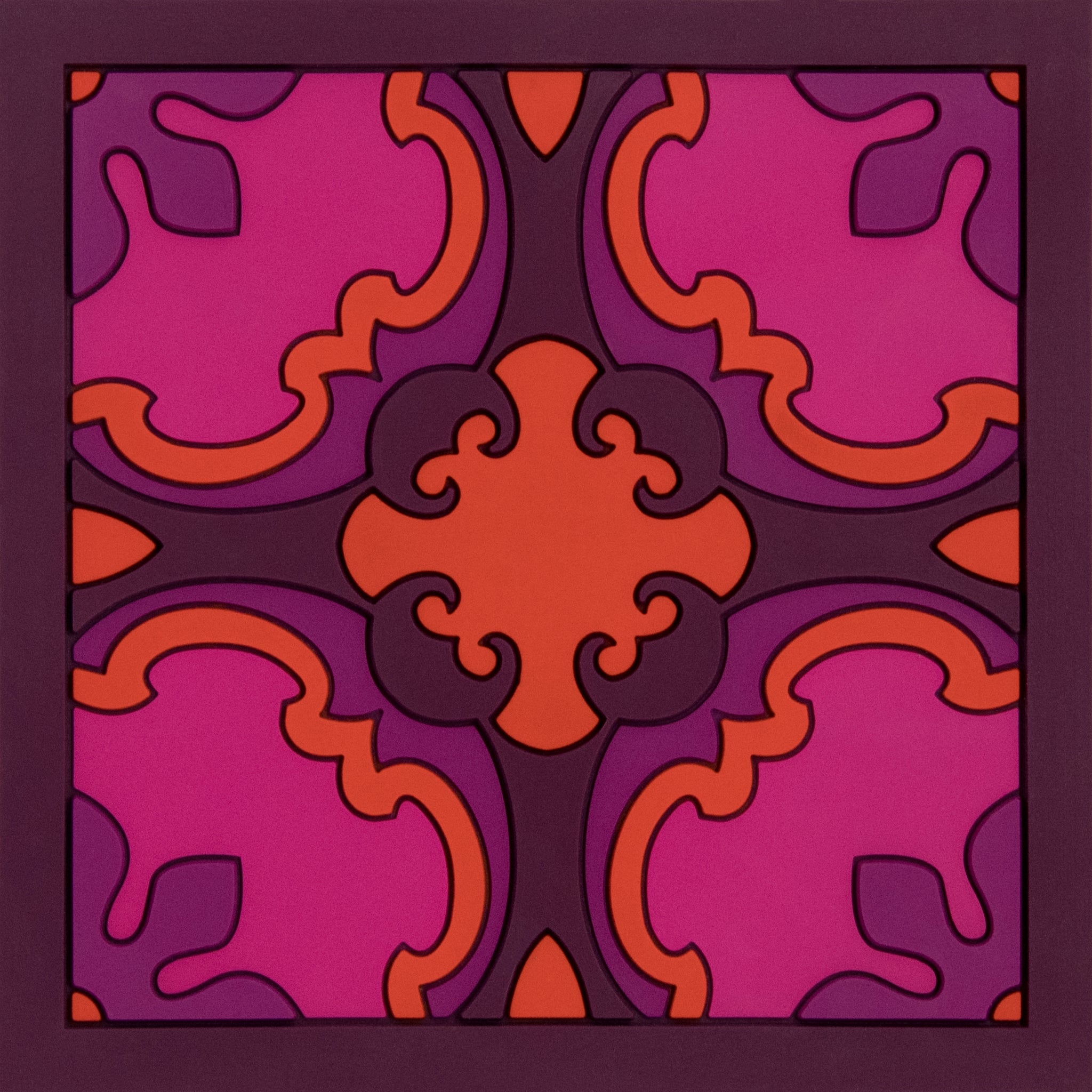 Images D'Orient Trivet Sejjadeh Ruby Silicone 18x18cm 7x7inches TSE-180181