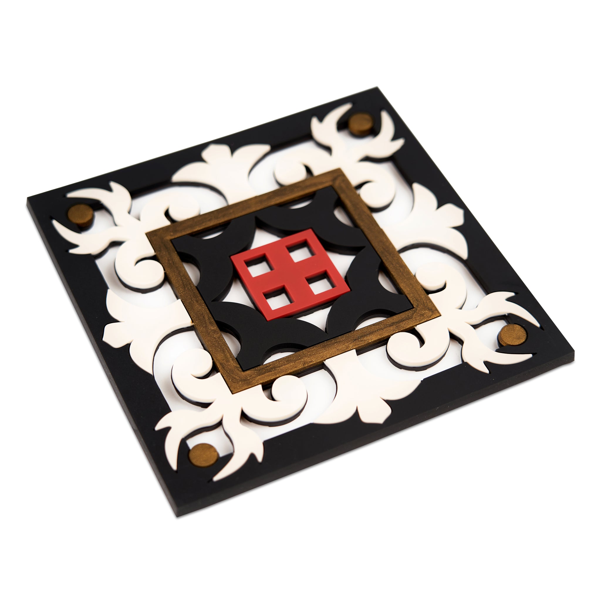 Images D'Orient Trivet Sejjadeh Zen Silicone 18x18cm 7x7inches Perspective TSE-180031