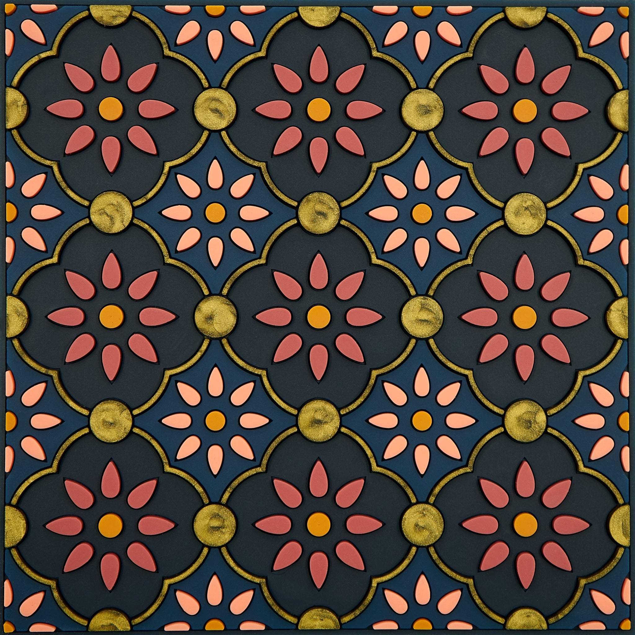 Images D'Orient Trivet Zahra Pink Silicone 18x18cm 7x7inches TSE-180321