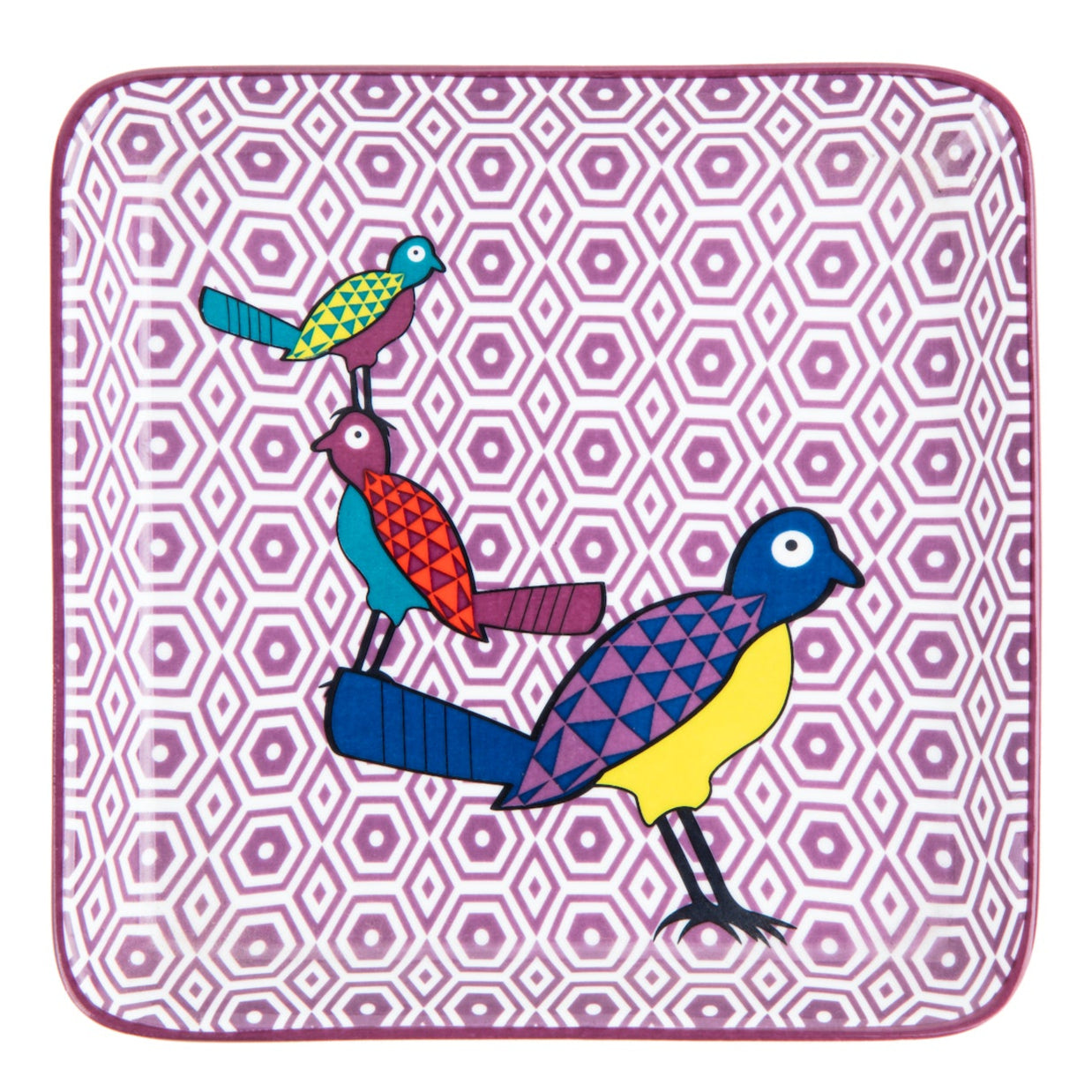 Images D'Orient Platter Birds Of Paradise Combo of 4 POR-440084 3