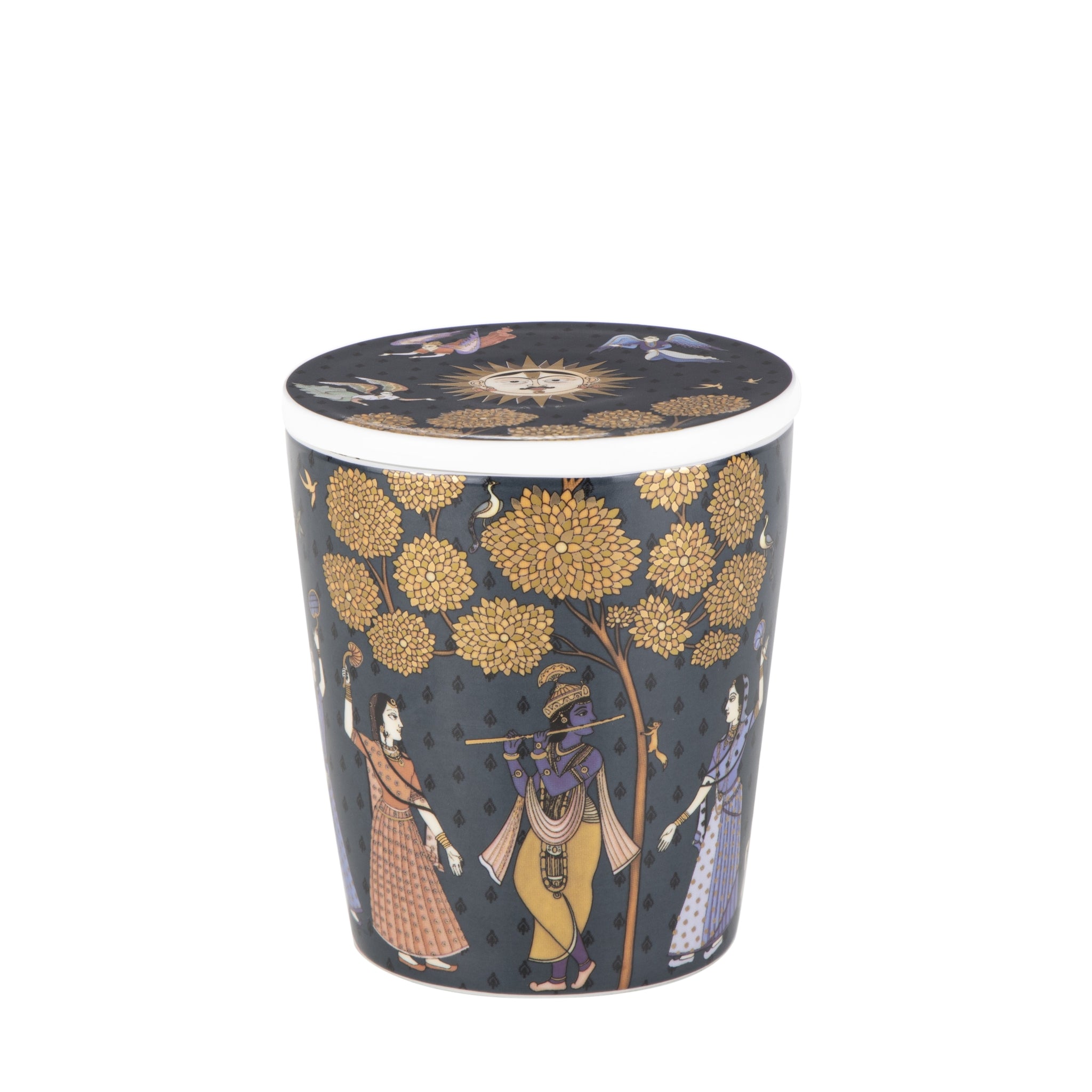 Images D'Orient Porcelain box with lid jangala VAS-130061c