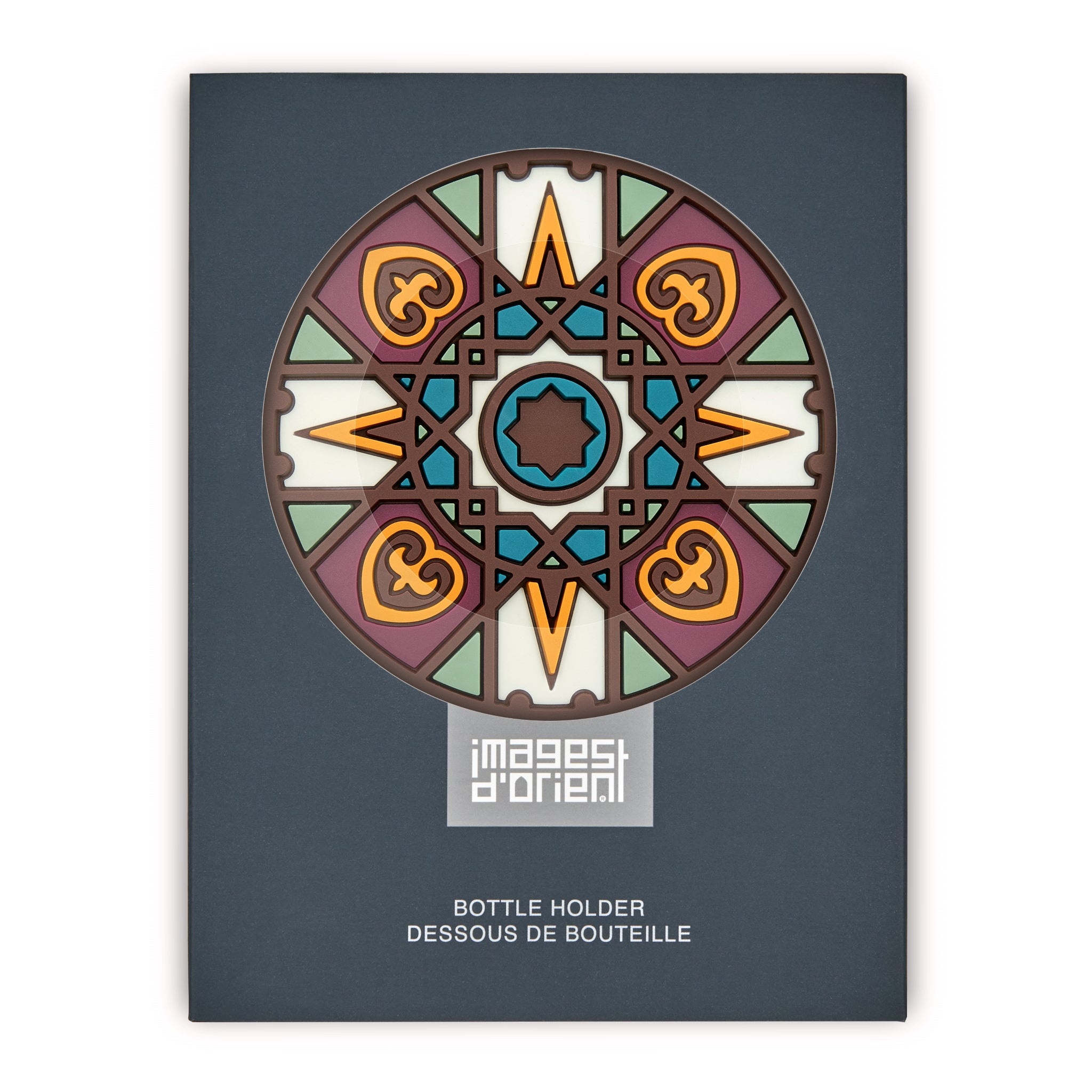 Images D'Orient Bottle Holder Kalea Orange PVC diameter 11cm 4.3inch Packaging Front BOT-112161