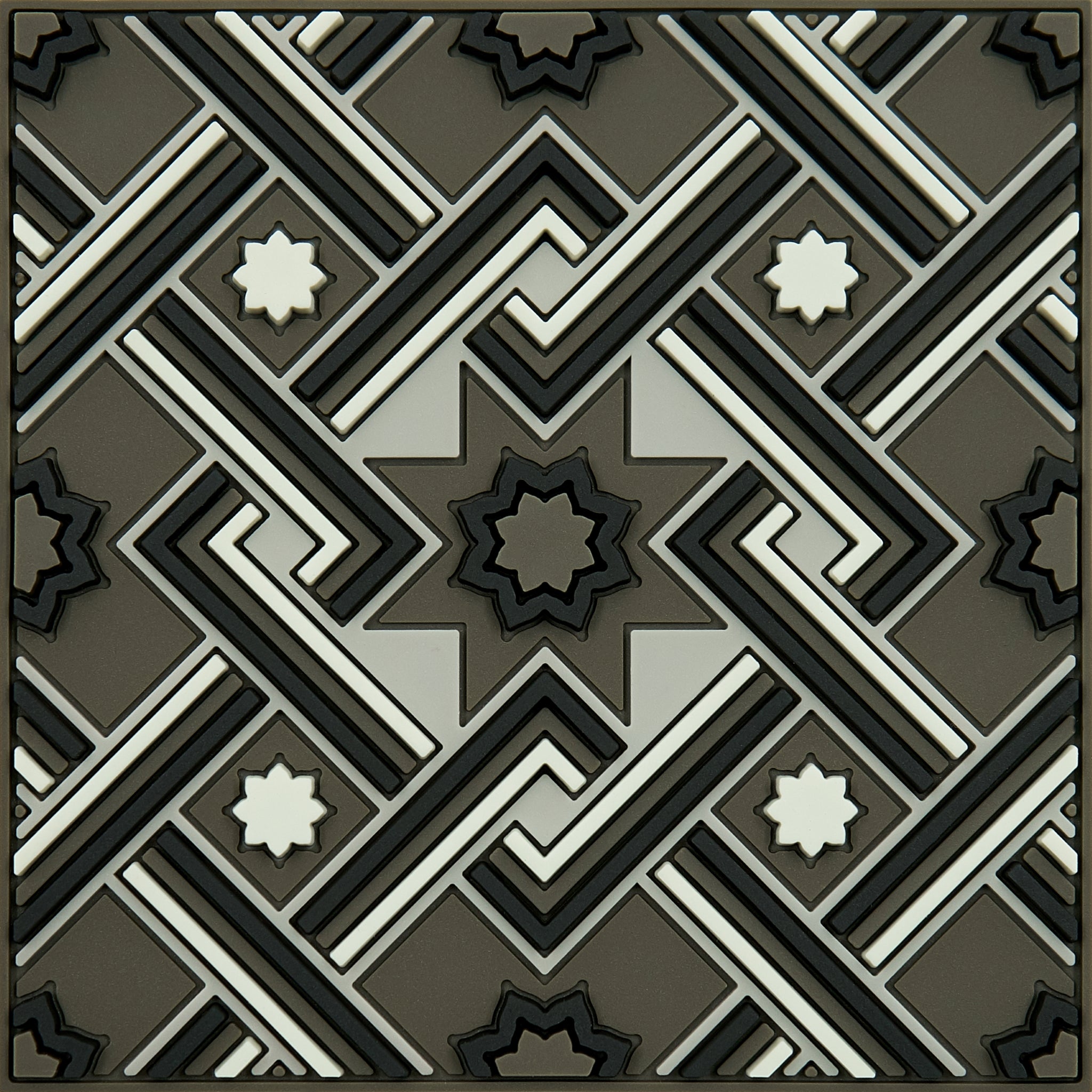 Images D'Orient Bottle Holder Matea Gray PVC 11x11cm 4.3x4.3inches BOT-110311