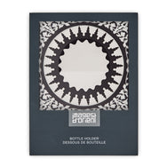 Images D'Orient Bottle Holder Mosaic Black White PVC 11x11cm 4.3x4.3inches Packaging Front BOT-112071