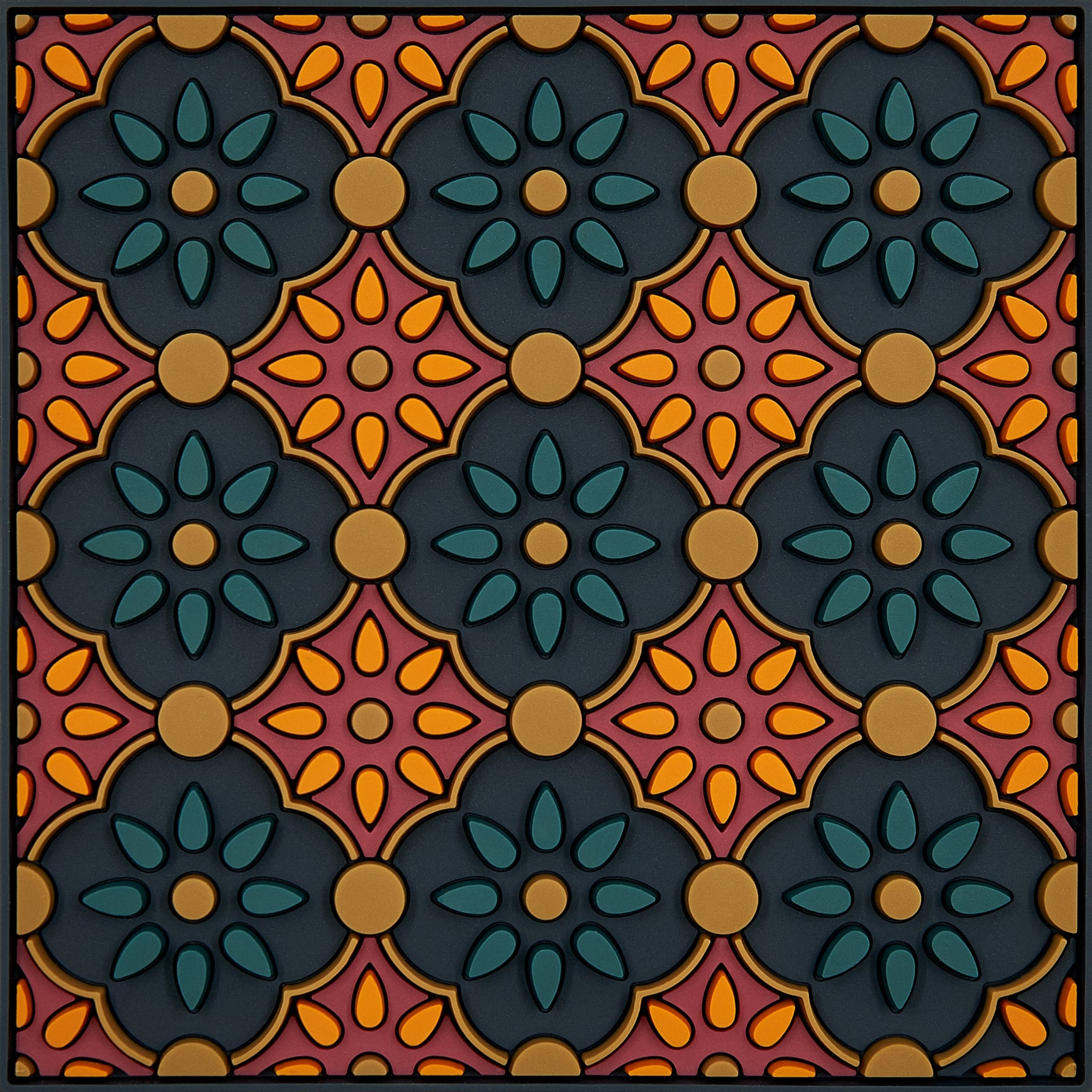 Images D'Orient Bottle Holder Zahra Orange PVC 11x11cm 4.3x4.3inches BOT-110321