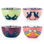Images D'Orient Bowl Porcelain Birds Of Paradise 12 cm Combo of 4 POR-120064