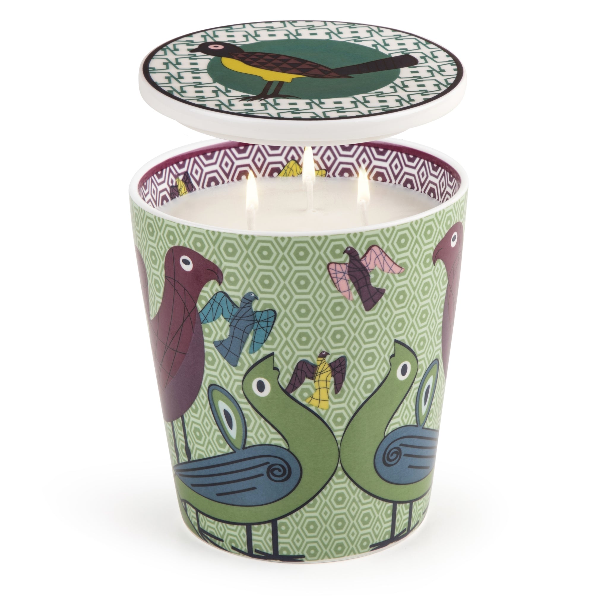 Images D'Orient Candle Vase Birds Of Paradise Jasmine scent Porcelain BOU-950121J