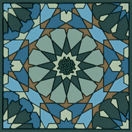 Images D'Orient Coaster Andalusia PVC 9x9cm 3.5x.3.5inches COA-990201