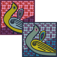 Images D'Orient Coaster Birds Of Paradise Combo of 6 PVC 9x9cm 3.5x.3.5inches COA-993286