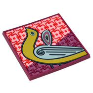 Images D'Orient Coaster Birds Of Paradise Pink PVC 9x9cm 3.5x.3.5inches Perspective COA-990231