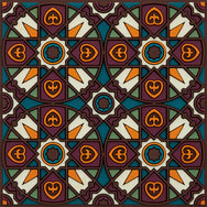 Images D'Orient Coaster Kalea Orange PVC 9x9cm 3.5x.3.5inches COA-990481