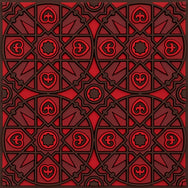 Images D'Orient Coaster Kalea Red PVC 9x9cm 3.5x.3.5inches COA-990471