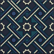 Images D'Orient Coaster Matea Navy PVC 9x9cm 3.5x.3.5inches COA-990501