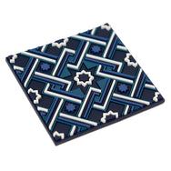 Images D'Orient Coaster Matea Navy PVC 9x9cm 3.5x.3.5inches Perspective COA-990501