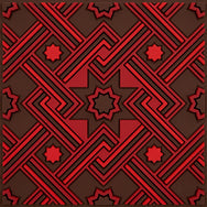 Images D'Orient Coaster Matea Red PVC 9x9cm 3.5x.3.5inches COA-990521