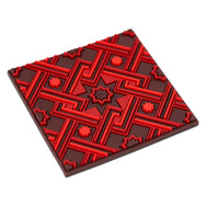 Images D'Orient Coaster Matea Red PVC 9x9cm 3.5x.3.5inches Perspective COA-990521