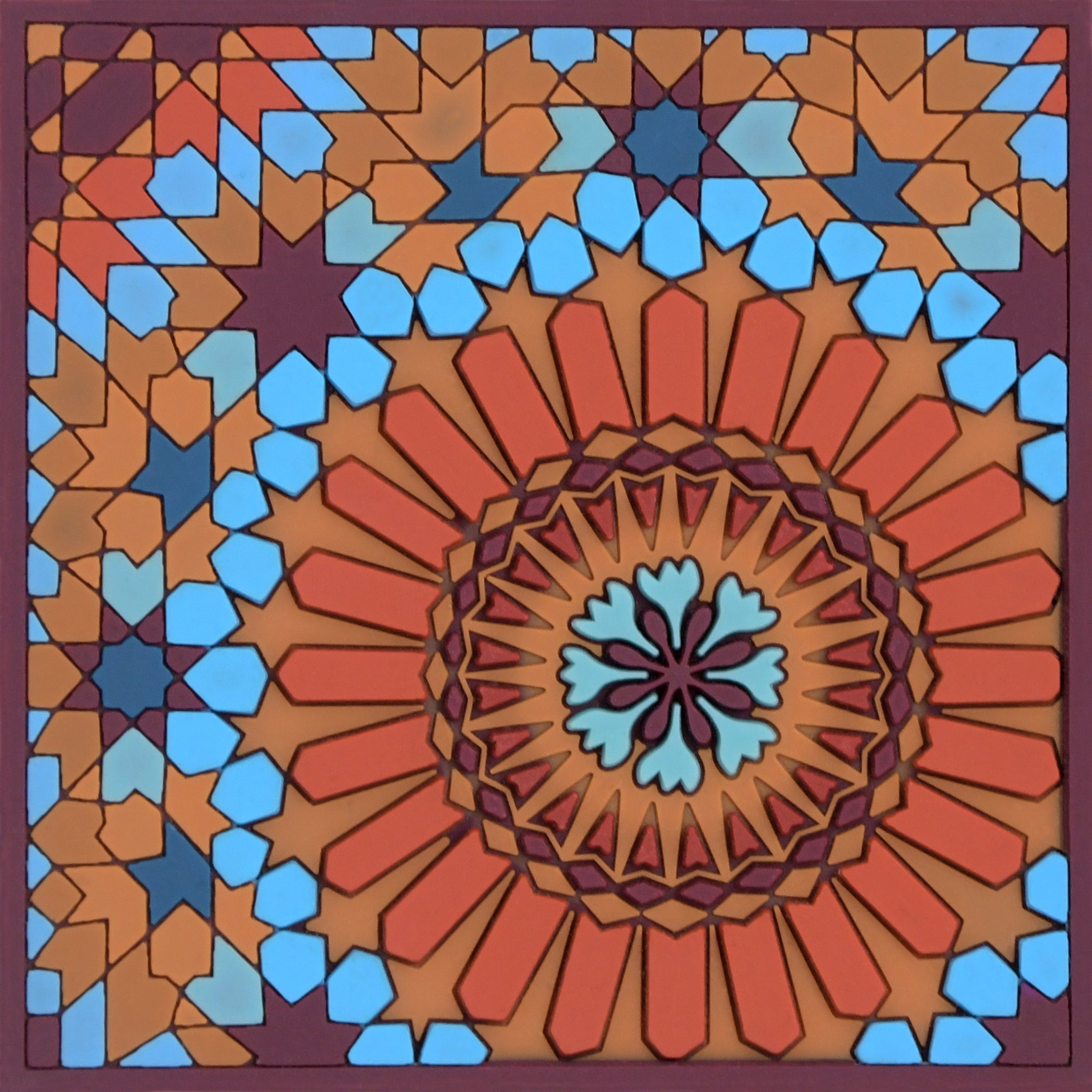 Images D'Orient Coaster Moucharabieh M1 PVC 9x9cm 3.5x.3.5inches COA-990081