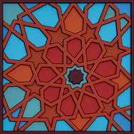 Images D'Orient Coaster Moucharabieh M3 PVC 9x9cm 3.5x.3.5inches COA-992031