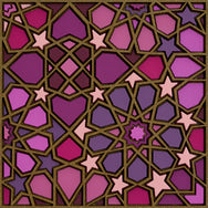 Images D'Orient Coaster Moucharbieh Parme PVC 9x9cm 3.5x.3.5inches COA-990191