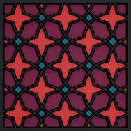 Images D'Orient Coaster Najma POP PVC 9x9cm 3.5x.3.5inches COA-990311