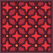 Images D'Orient Coaster Najma Red PVC 9x9cm 3.5x.3.5inches COA-990301