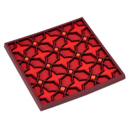 Images D'Orient Coaster Najma Red PVC 9x9cm 3.5x.3.5inches Perspective COA-990301