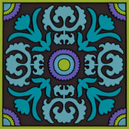 Images D'Orient Coaster Nassij PVC 9x9cm 3.5x.3.5inches COA-990151