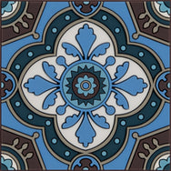 Images D'Orient Coaster Sejjadeh Azur PVC 9x9cm 3.5x.3.5inches COA-994011