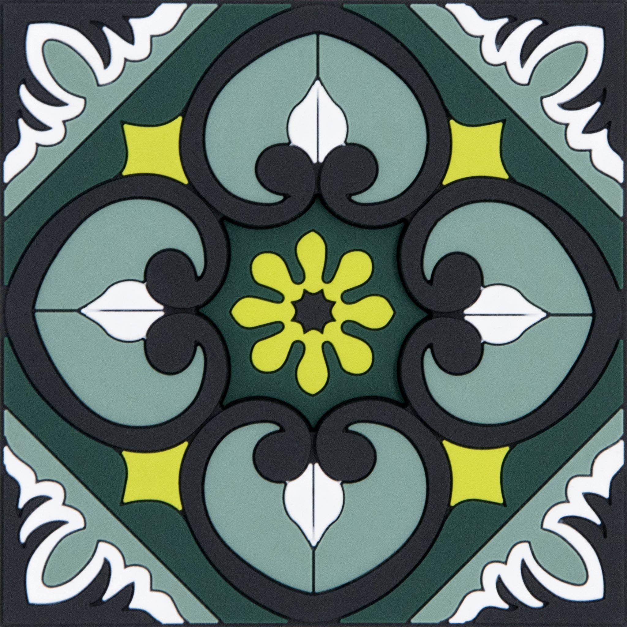 Images D'Orient Coaster Sejjadeh Forest PVC 9x9cm 3.5x.3.5inches COA-990331