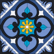 Images D'Orient Coaster Sejjadeh Ocean PVC 9x9cm 3.5x.3.5inches COA-990321