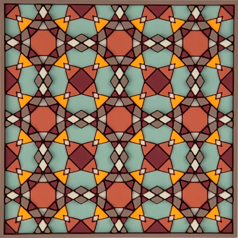 Images D'Orient Coaster Sejjadeh Retro 1 PVC 9x9cm 3.5x.3.5inches COA-990581