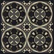 Images D'Orient Coaster Sejjadeh Rosace PVC 9x9cm 3.5x.3.5inches COA-992091