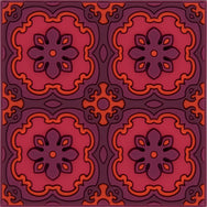 Images D'Orient Coaster Sejjadeh Ruby PVC 9x9cm 3.5x.3.5inches COA-994021