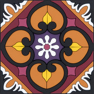 Images D'Orient Coaster Sejjadeh Sol PVC 9x9cm 3.5x.3.5inches COA-990341