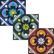 Images D'Orient Coaster Sejjadeh Terra Combo of 6 PVC 9x9cm 3.5x.3.5inches COA-993296