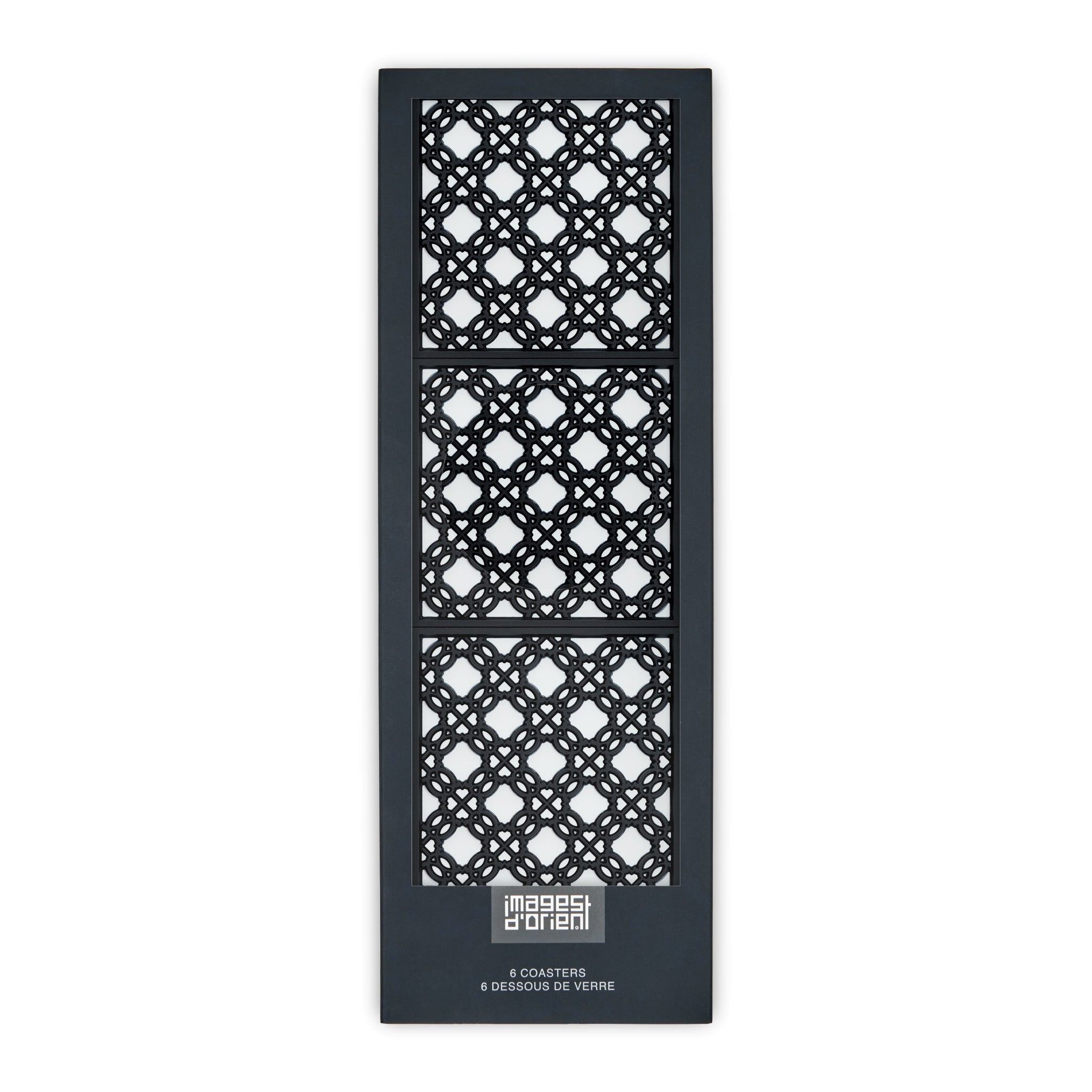 Images D'Orient Coaster Silsal PVC 9x9cm 3.5x.3.5inches Packaging Front Set of 6 COA-990281
