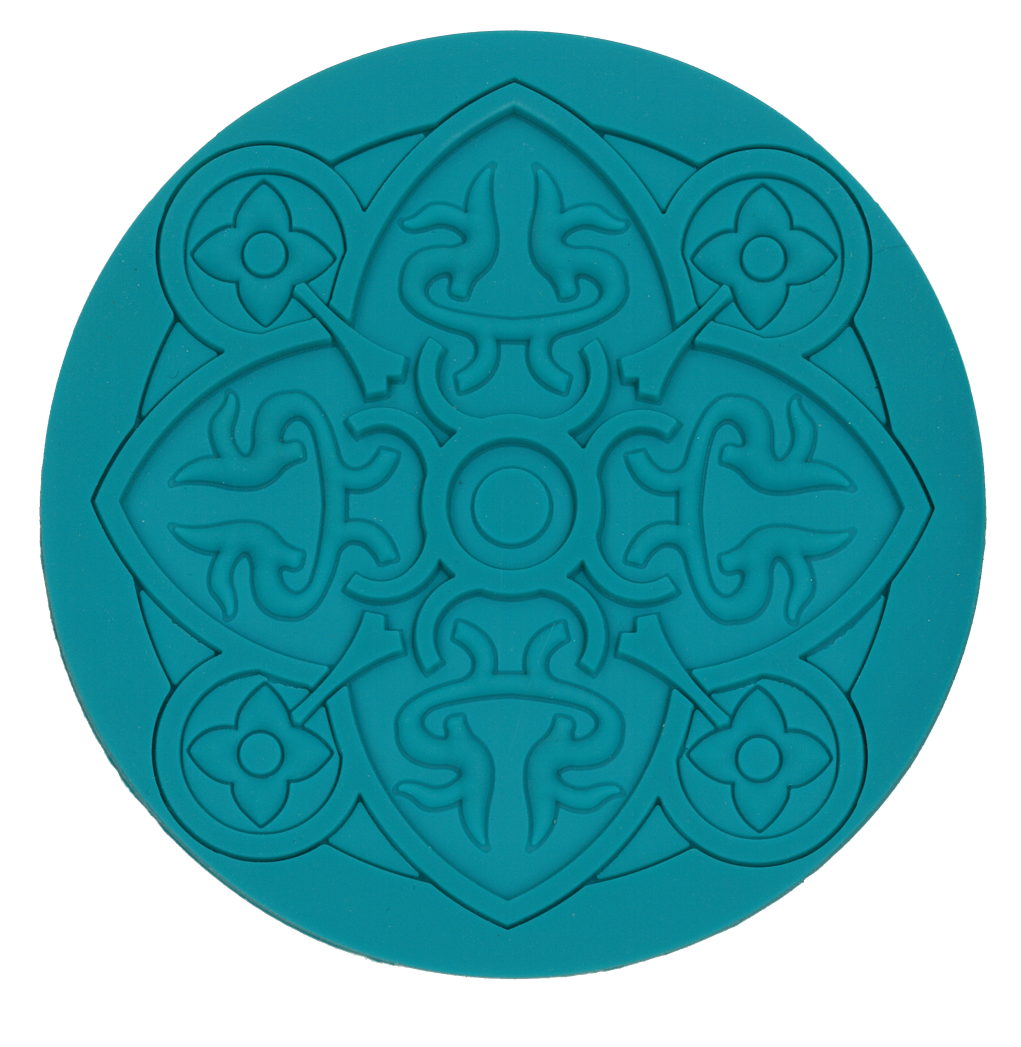 Images D'Orient Coaster Urban 01 Turquoise Silicone diameter 11cm 4.3inch COA-100361