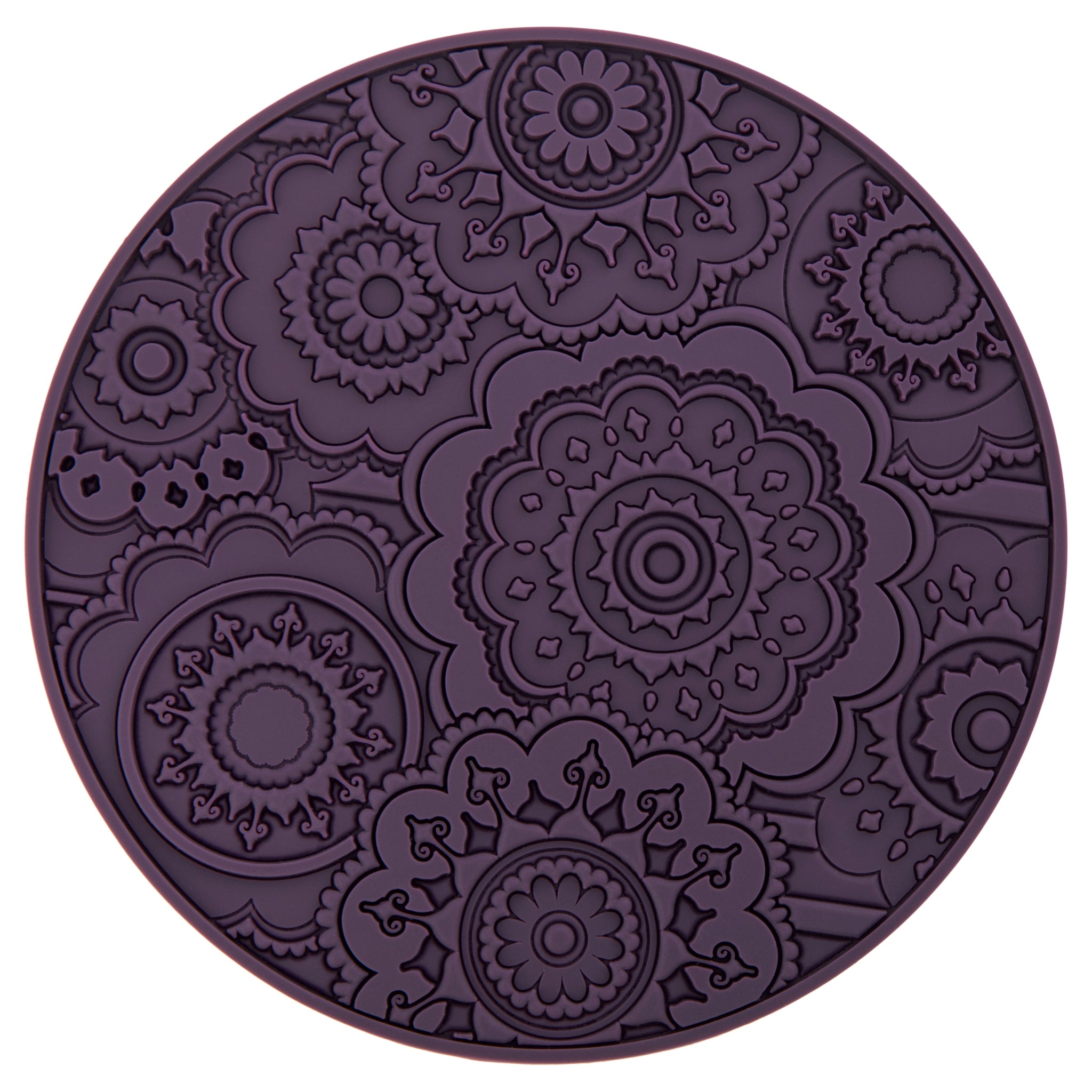 Images D'Orient Coaster Urban 03 Plum Silicone diameter 11cm 4.3inch COA-100291